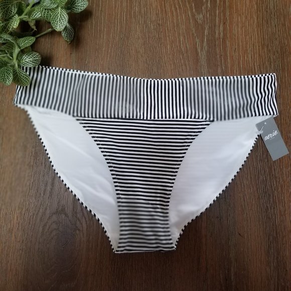 aerie Other - Aerie Black & White Striped Bikini Bottom